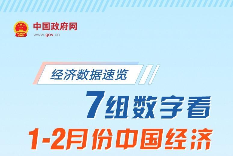 經(jīng)濟數(shù)據(jù)速覽：7組數(shù)字看1—2月份中國經(jīng)濟